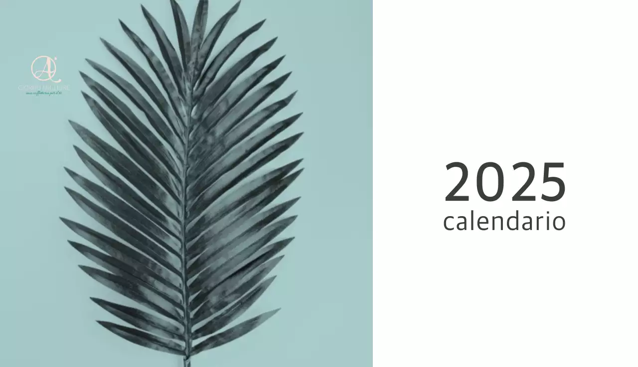 Calendario botanico naturale bianco e pulito