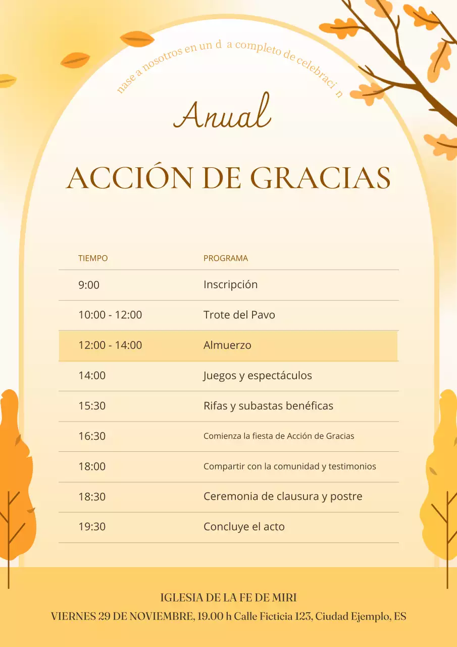 acción de gracias tradicional de orange