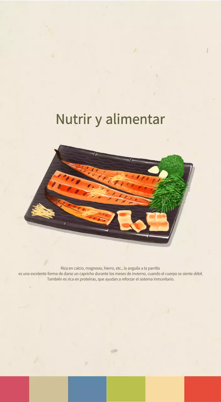 Calendario de comidas tradicionales en beige