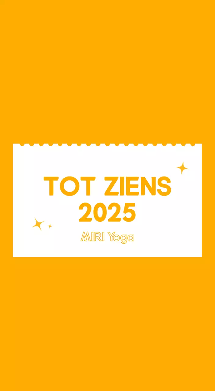 Oranje Minimalistische Yoga Promotiekalender