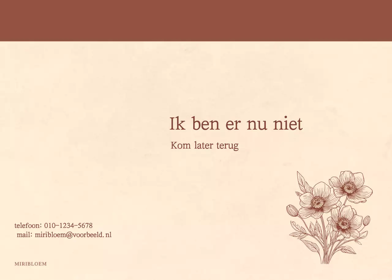 Een sentimentele bloemenkalender in lichtbruin en bruin geweven papierconcept