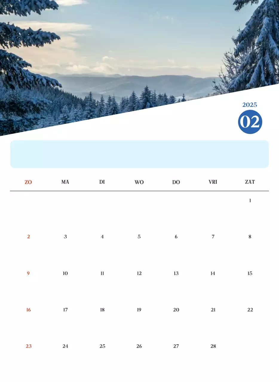 Blauwe moderne ziekenhuiskalender