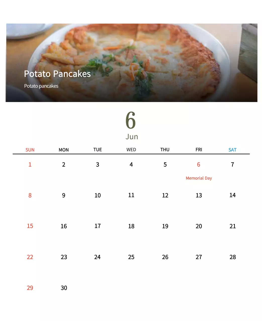 Kalender Makanan Tradisional Krem