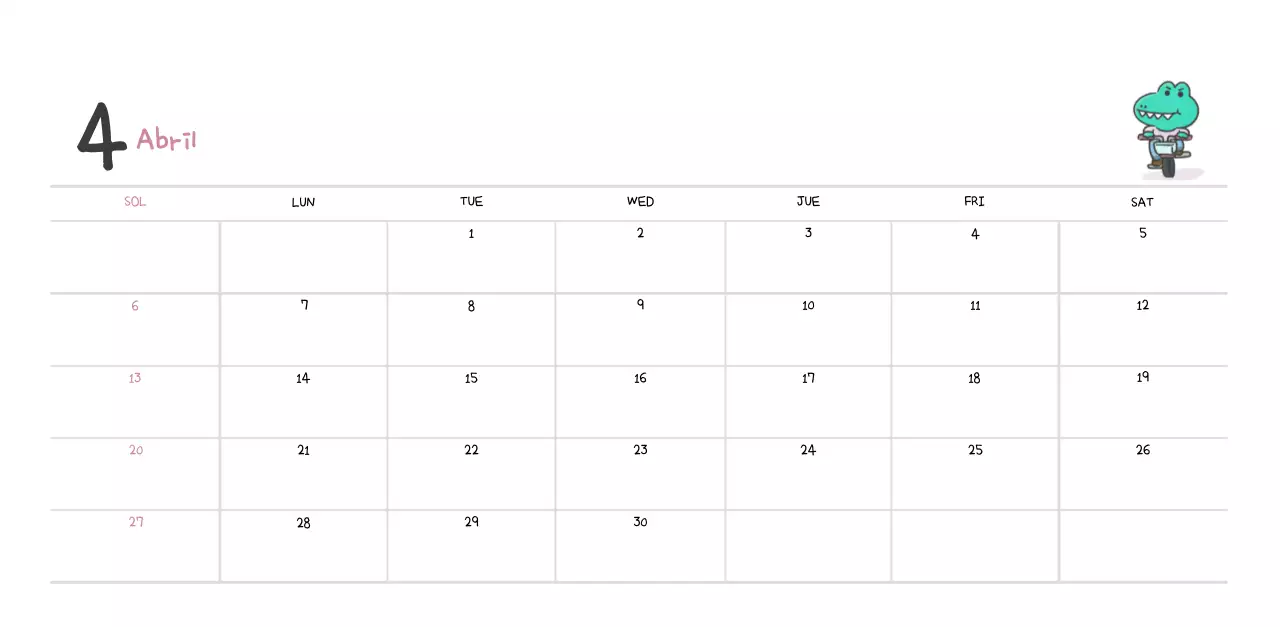 Un calendario con un bonito concepto de ilustración de Ago