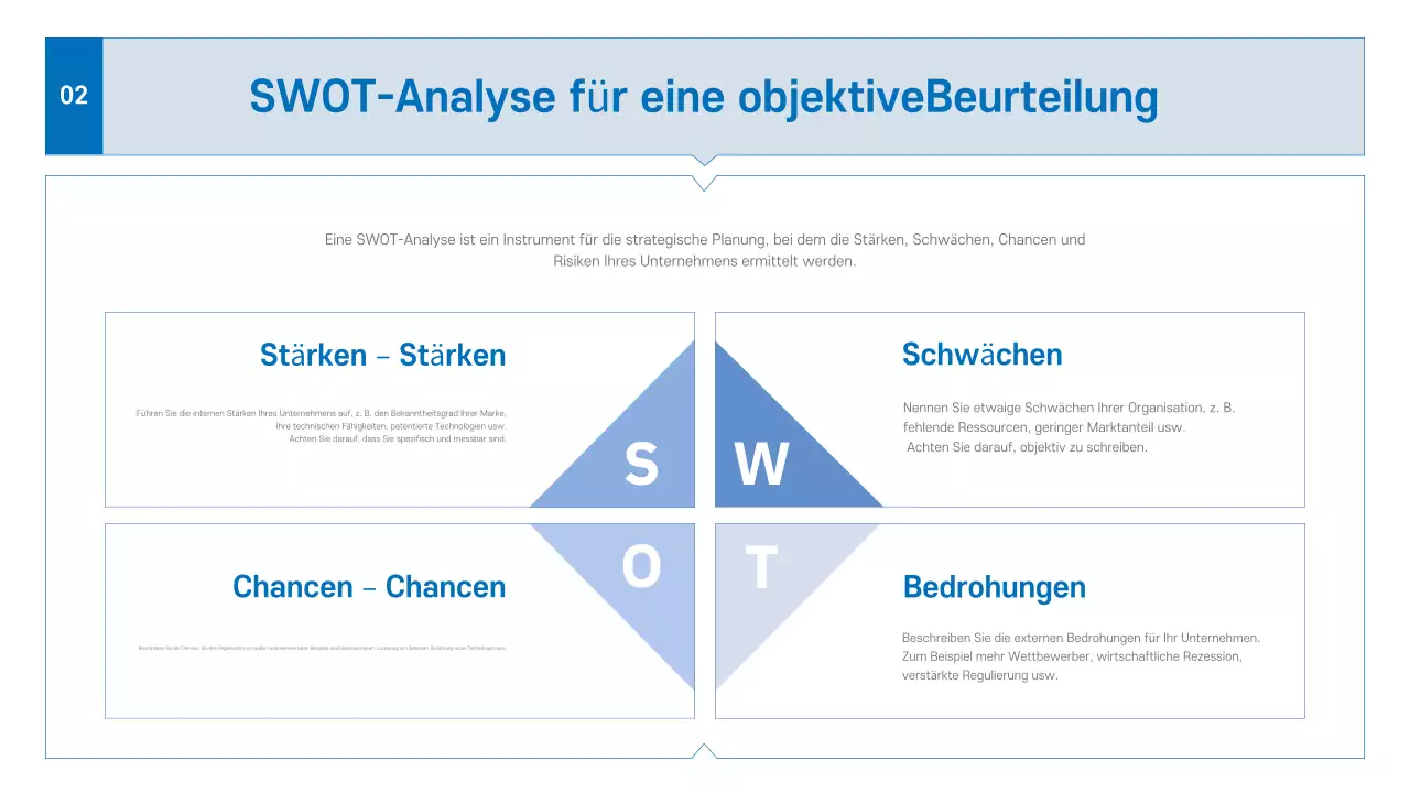 Blue Modern Business-Prospekt
