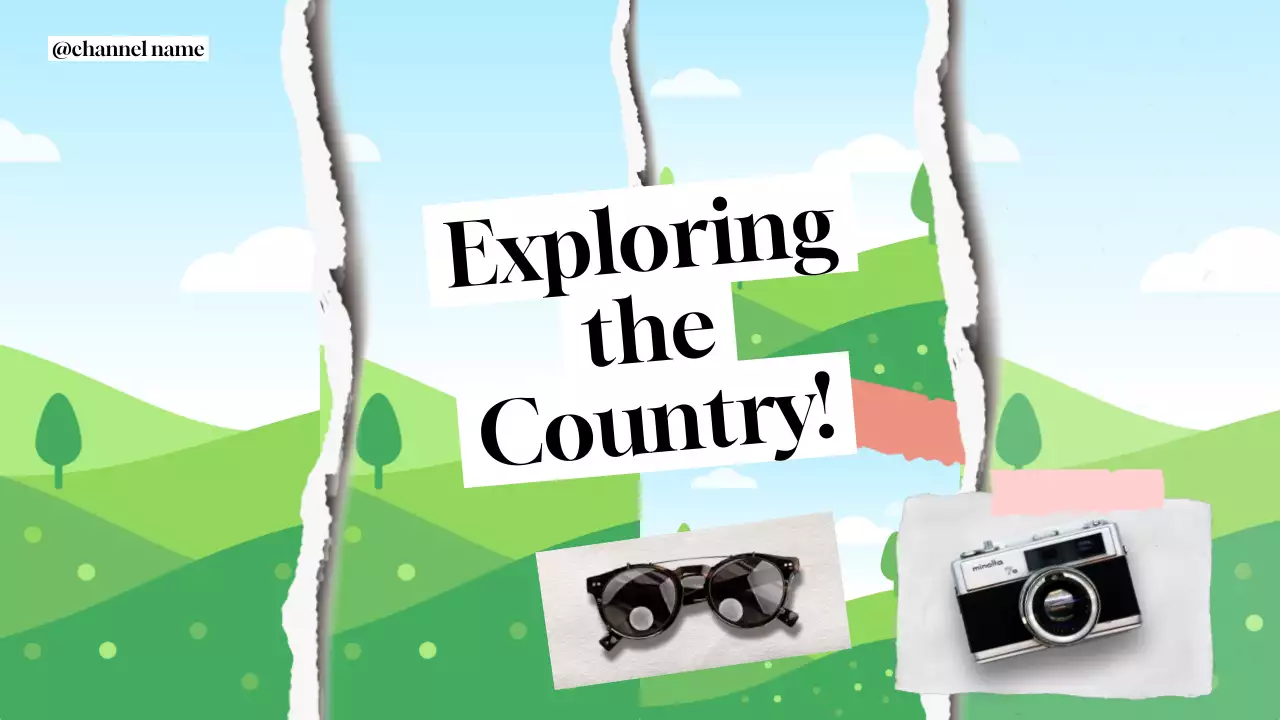 Green Trendy Travel Vlog YouTube Thumbnail