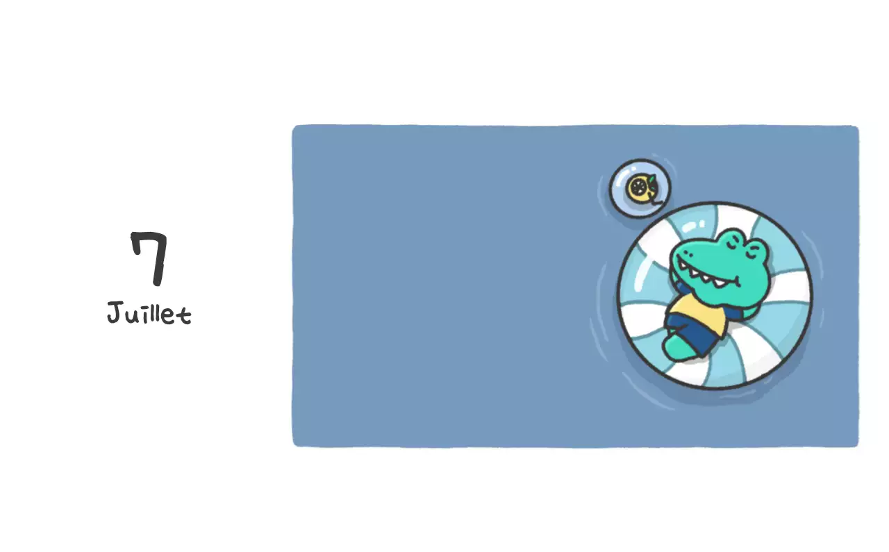 Un calendrier avec un concept d'illustration Ago mignon