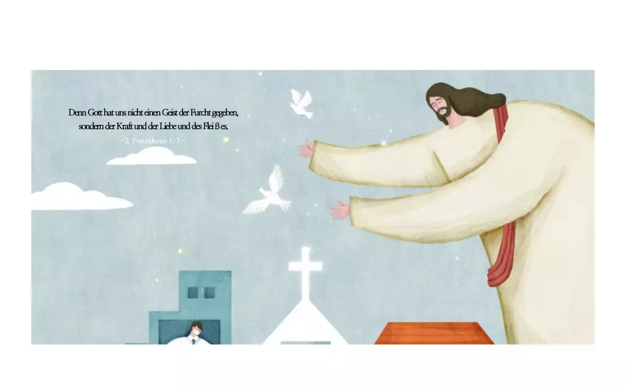 Pastell saubere Illustration Kirche