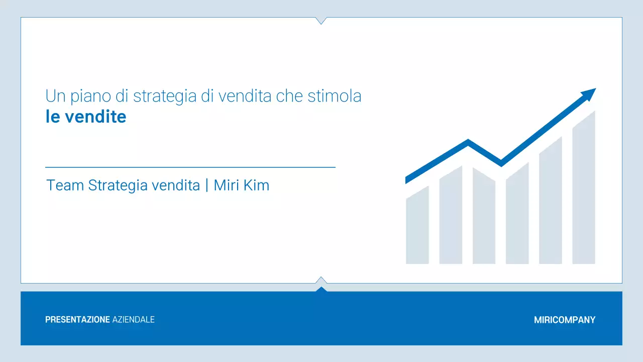 Prospetto aziendale moderno blu