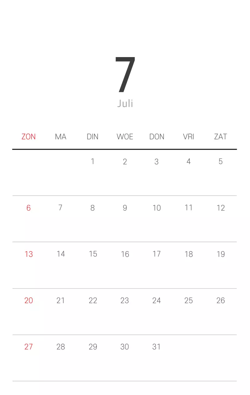 Witte schone botanische natuurkalender