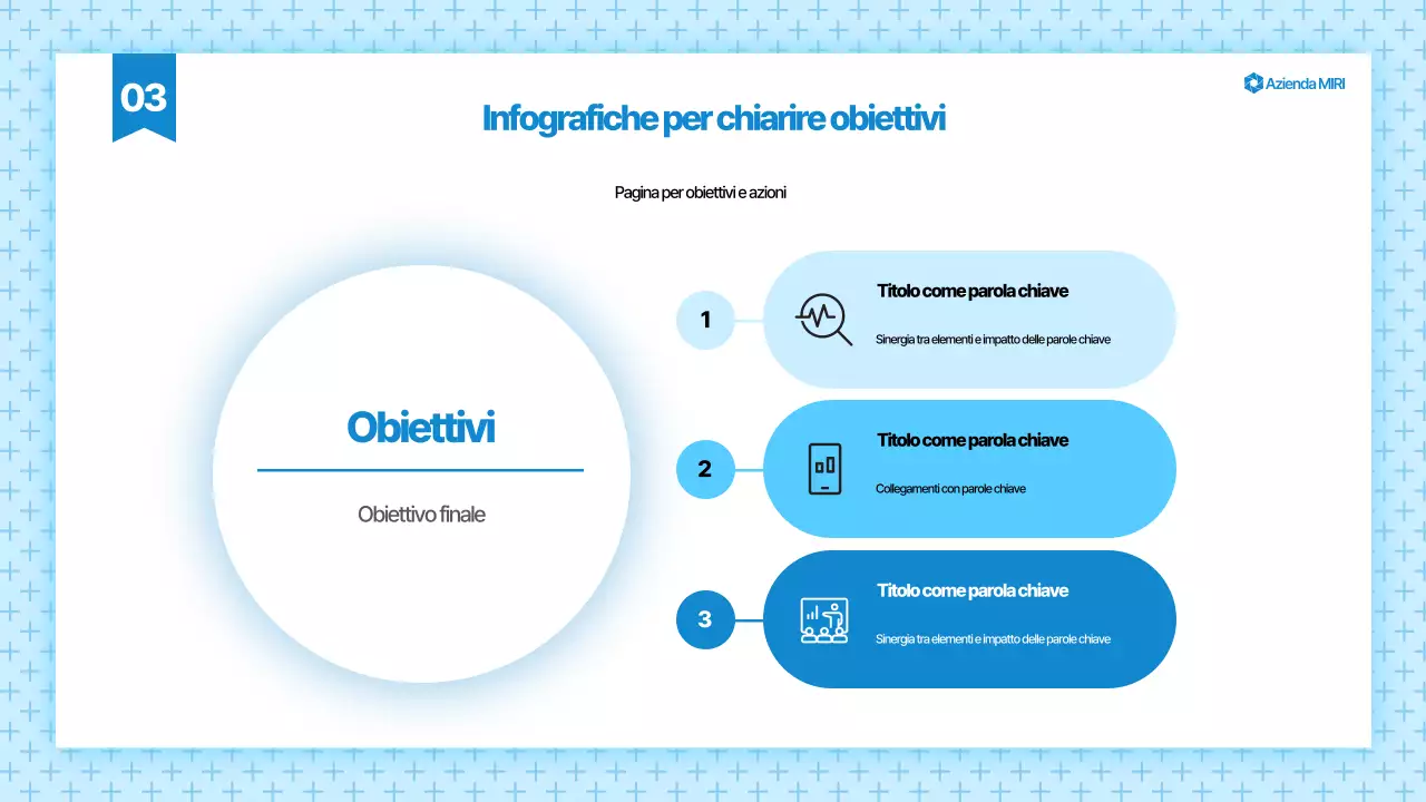 Annunci di presentazione moderni blu