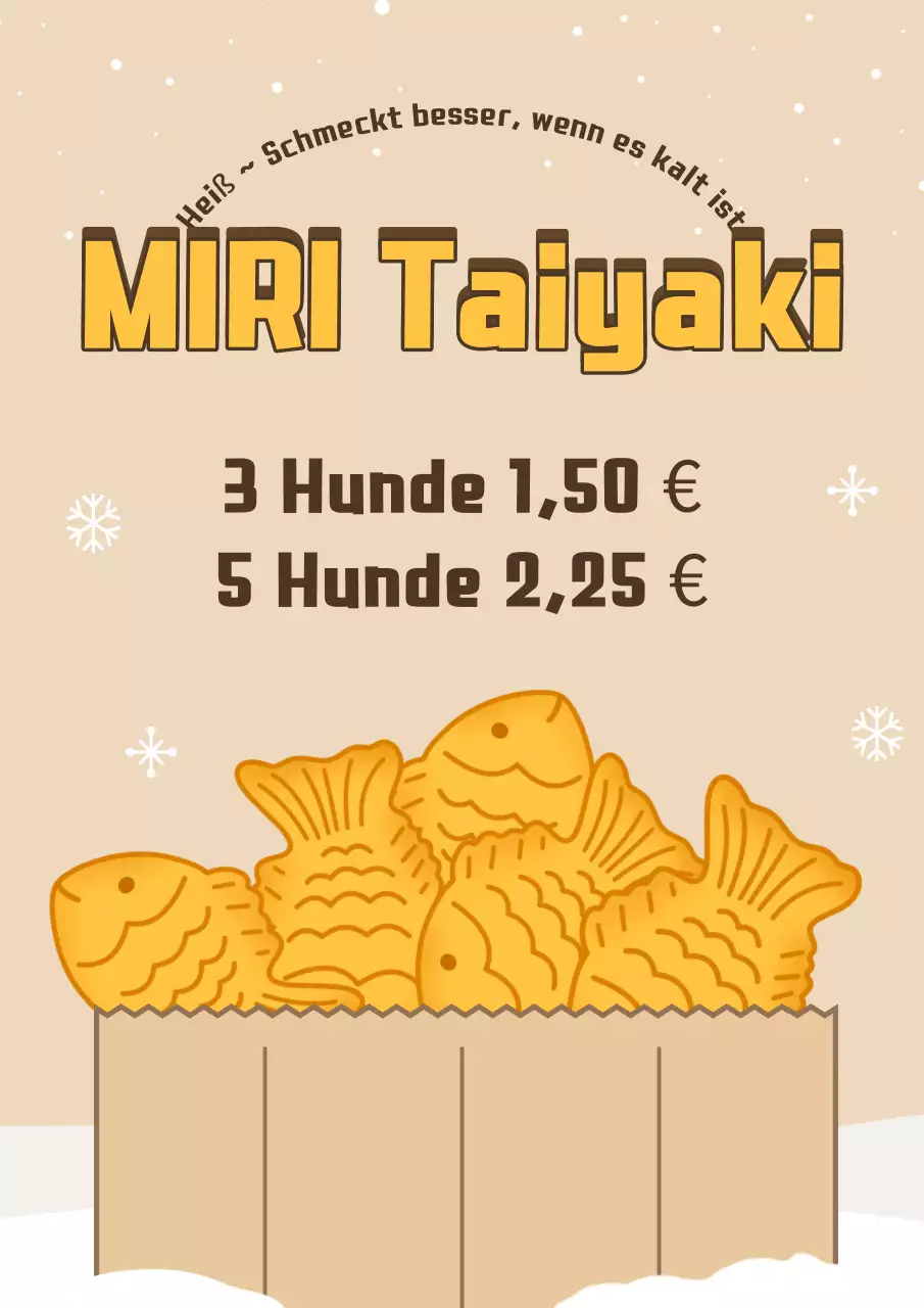 Beige Simple Snacks Anzeige