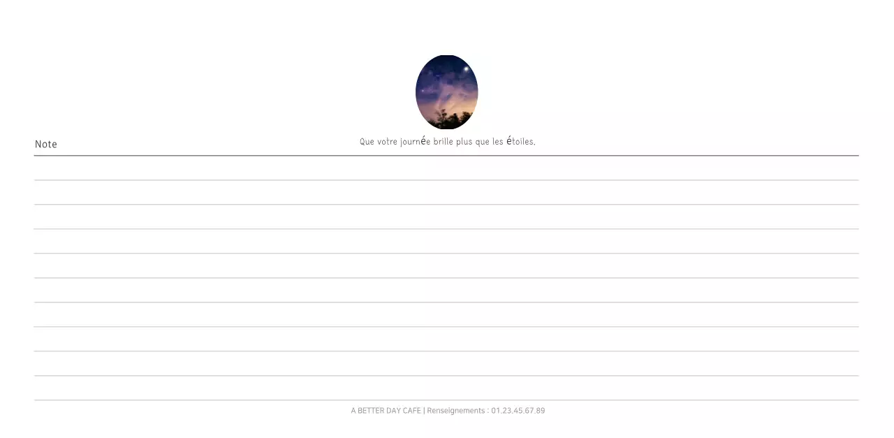 Calendrier botanique blanc et propre