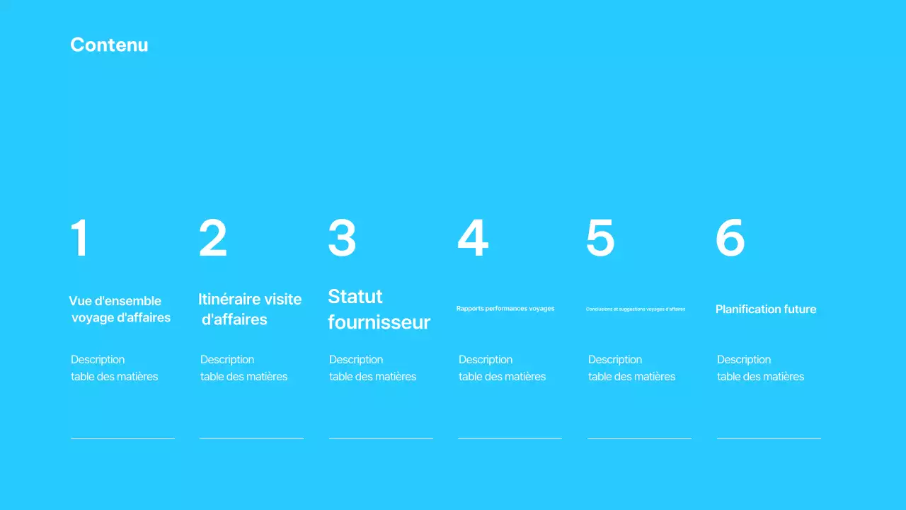 Description du voyage d'affaires minimaliste bleu clair