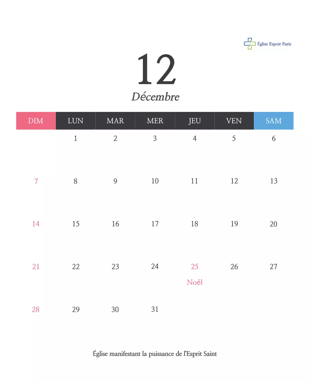 Calligraphie simple Promotion de l'église biblique