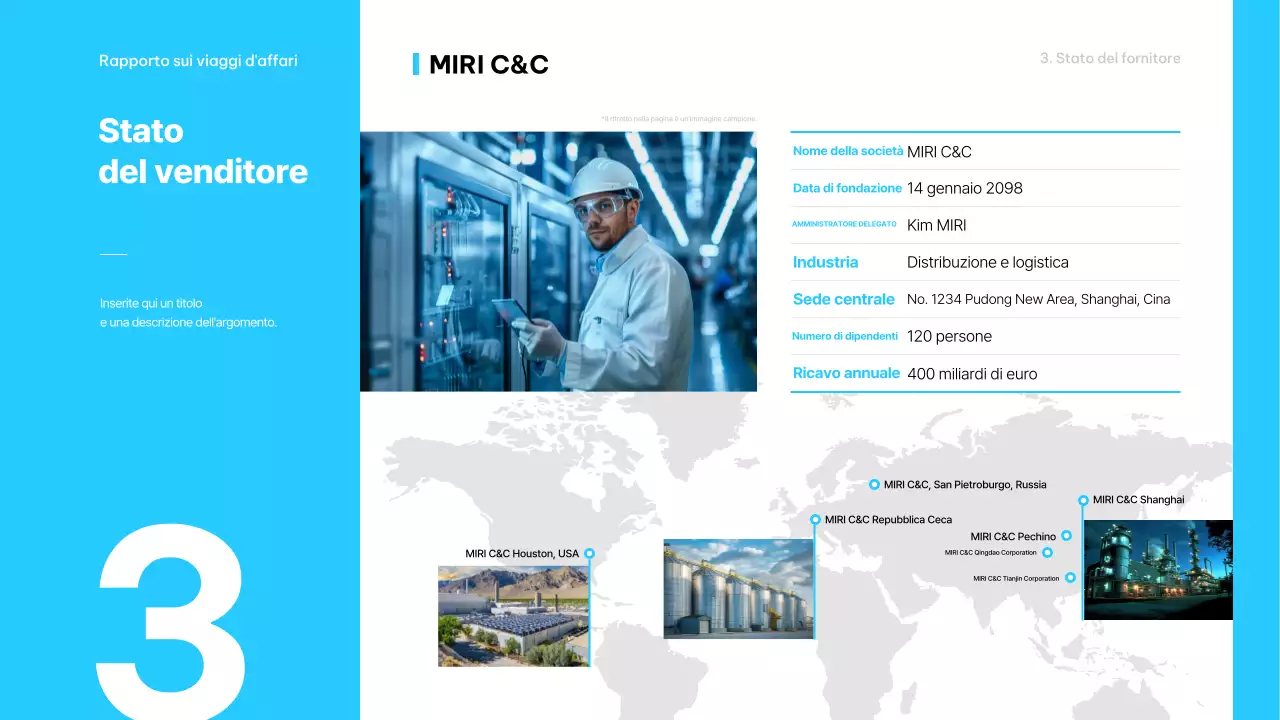 Descrizione del viaggio d'affari minimalista blu chiaro