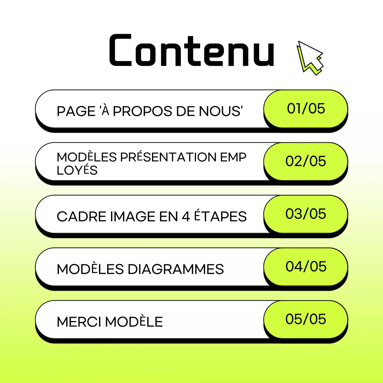 Lettre de motivation simple en chartreuse et blanc