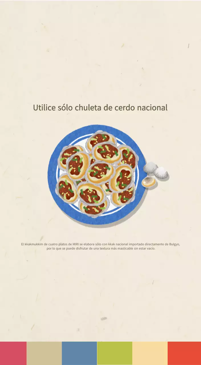 Calendario de comidas tradicionales en beige