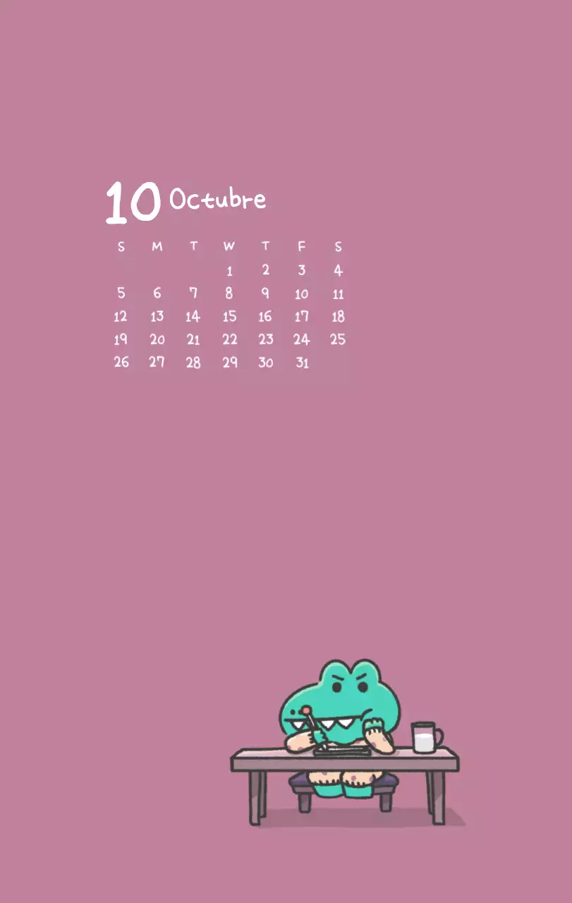 Un calendario con un bonito concepto de ilustración de Ago