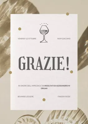 notifica di addio moderno beige