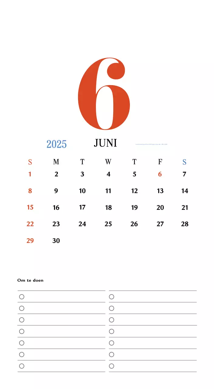 Retro concept memory kalender in rood