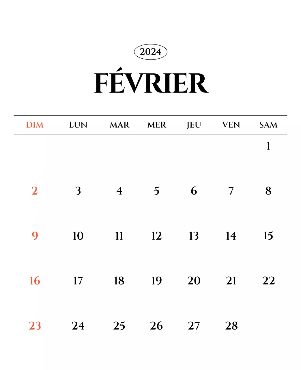 Calendrier simple avec un concept de photographie de voyage émotionnel en noir et blanc