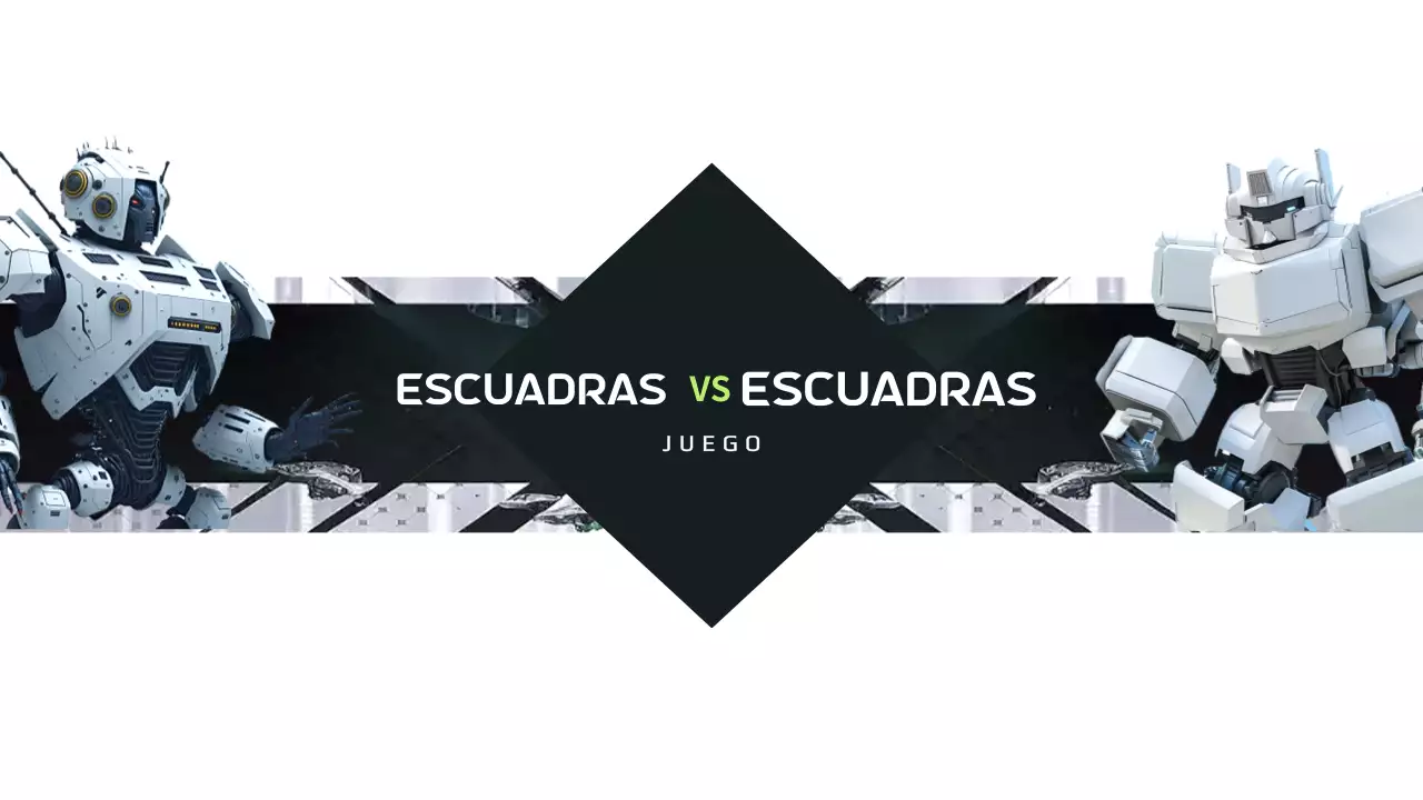 anuncio del juego del robot futurista negro