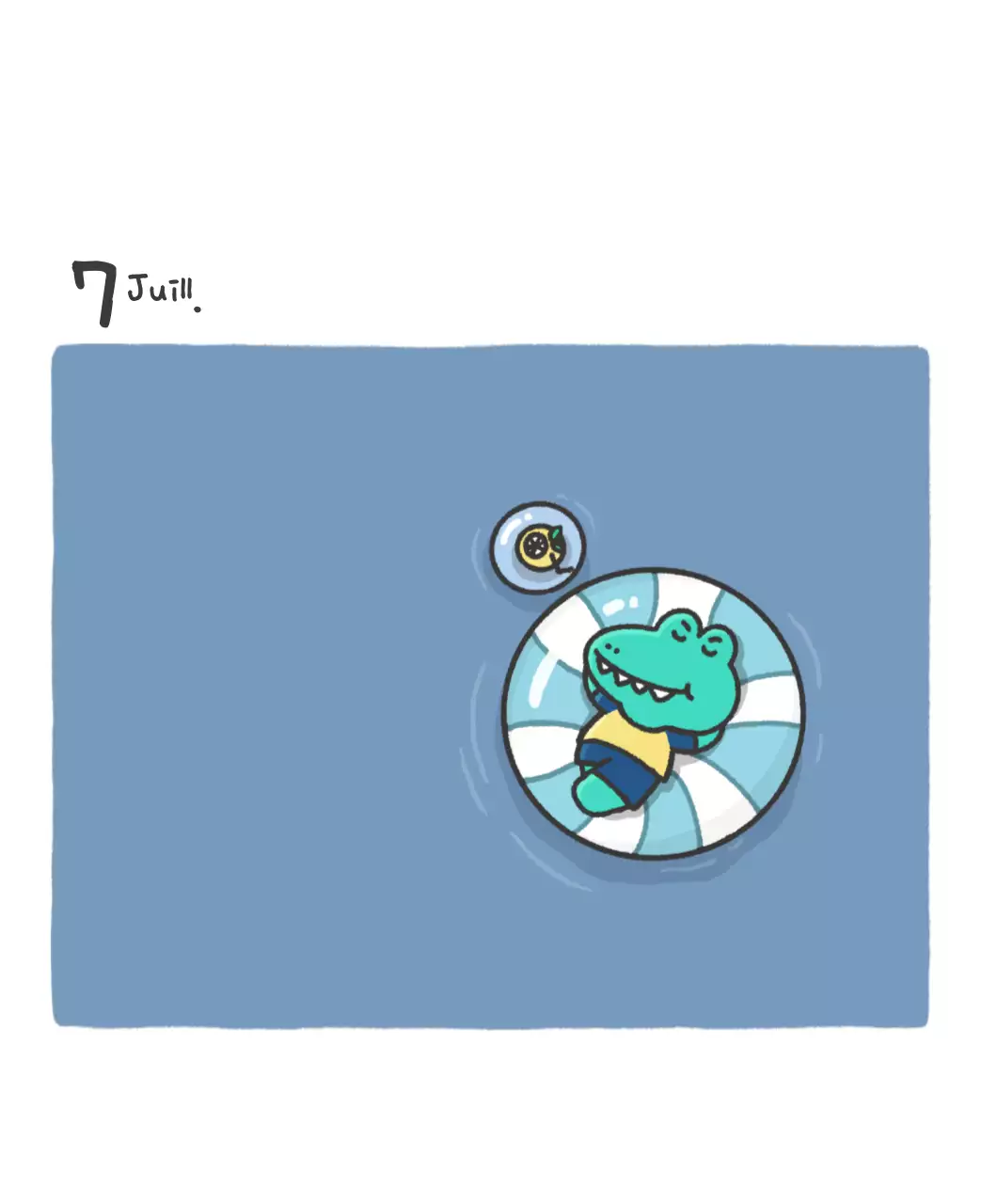 Un calendrier avec un concept d'illustration Ago mignon