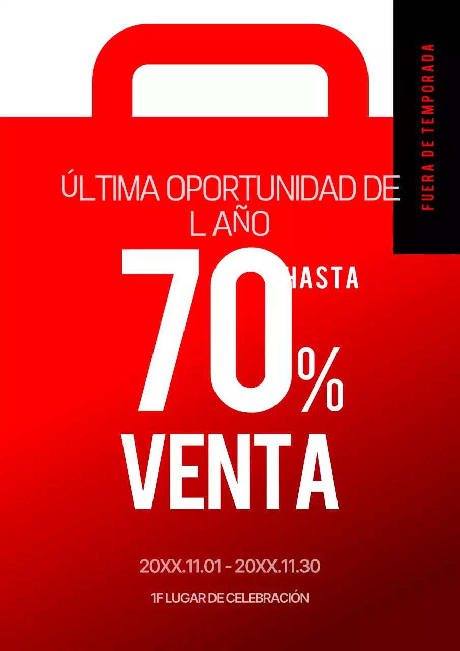 Anuncio de venta rojo moderno