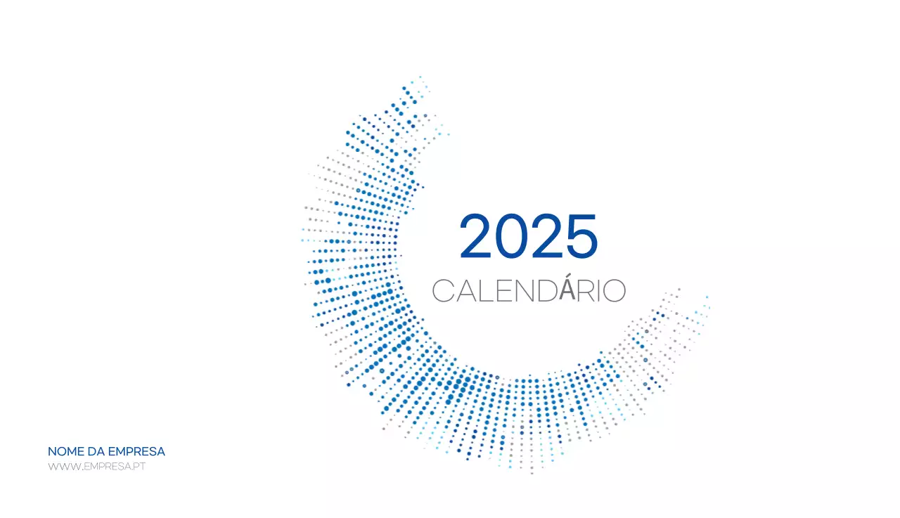Calendário moderno azul Calendário