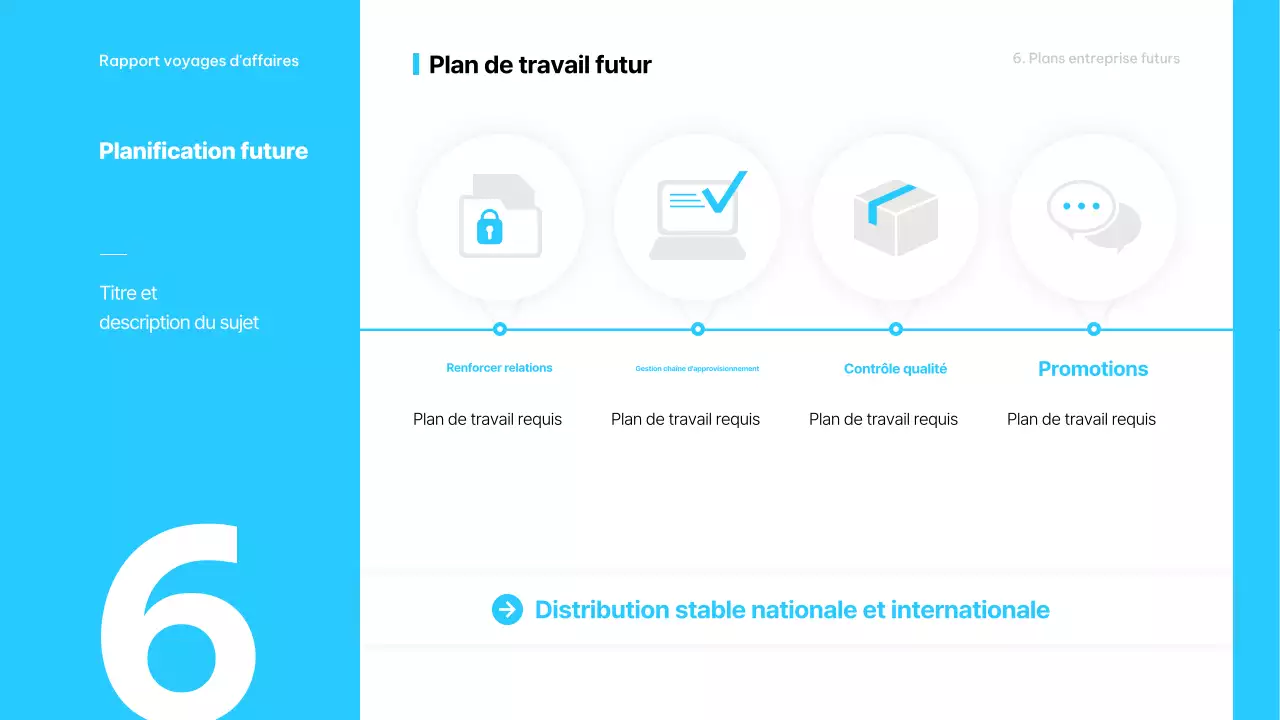 Description du voyage d'affaires minimaliste bleu clair