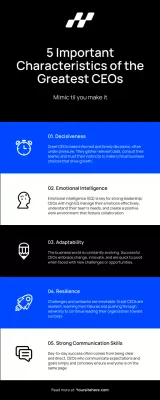 Blue Modern Ceo Guide Infographic