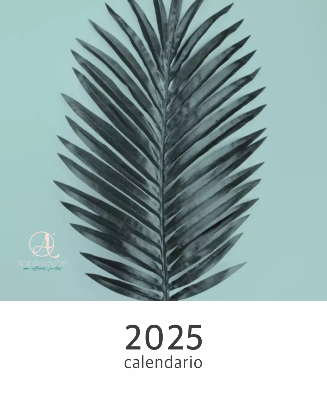 Calendario botanico naturale bianco e pulito