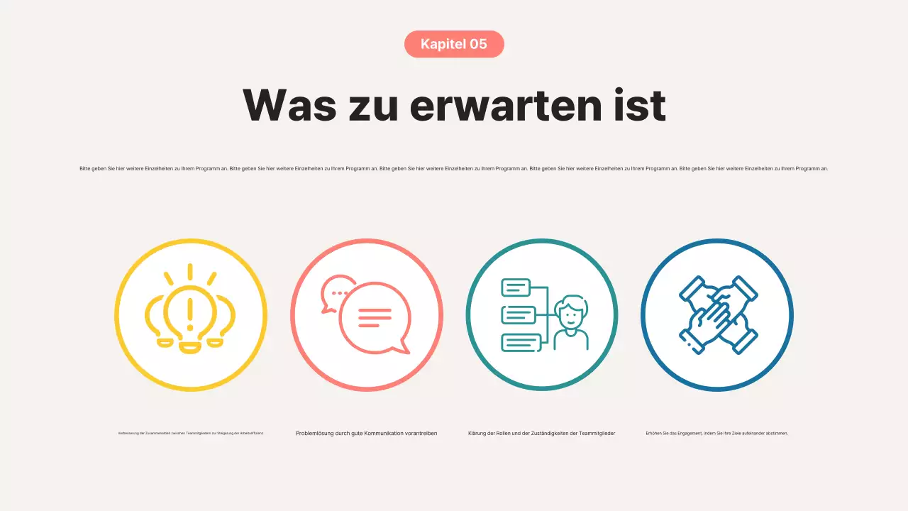 Beige Modern Über uns Beschreibung