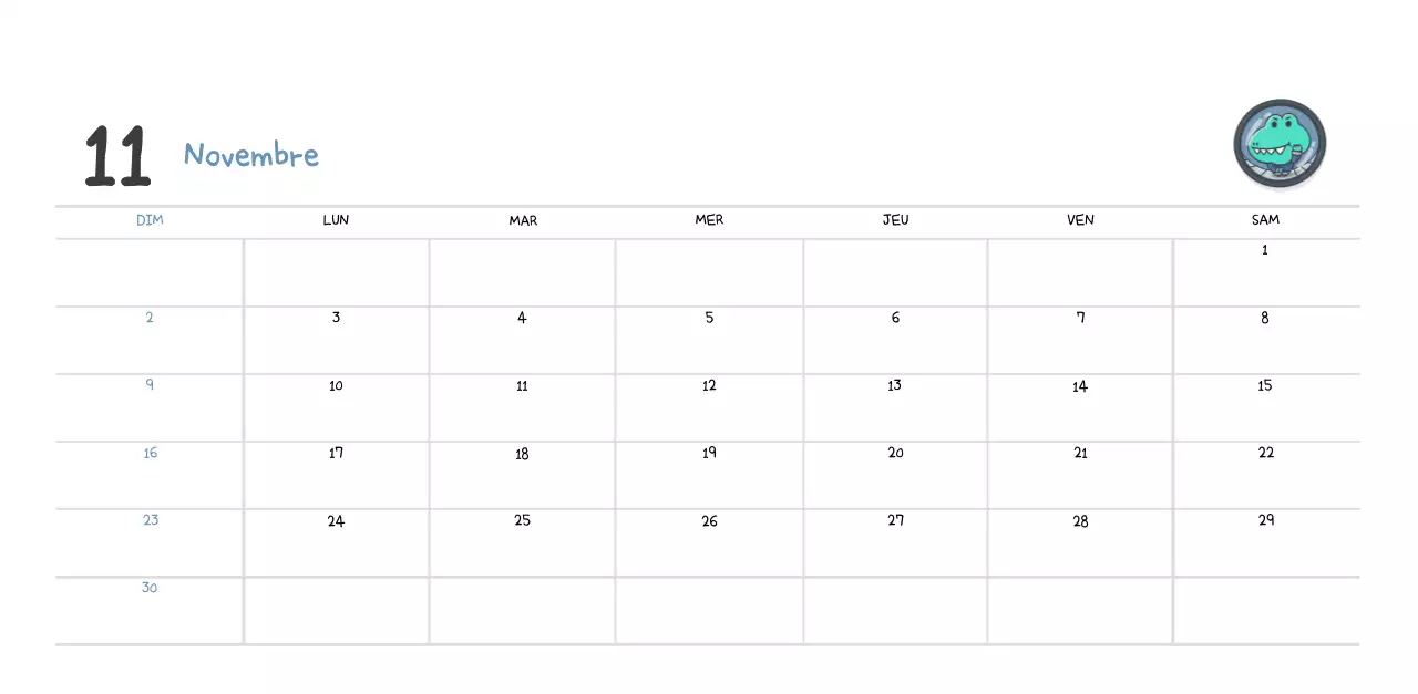 Un calendrier avec un concept d'illustration Ago mignon