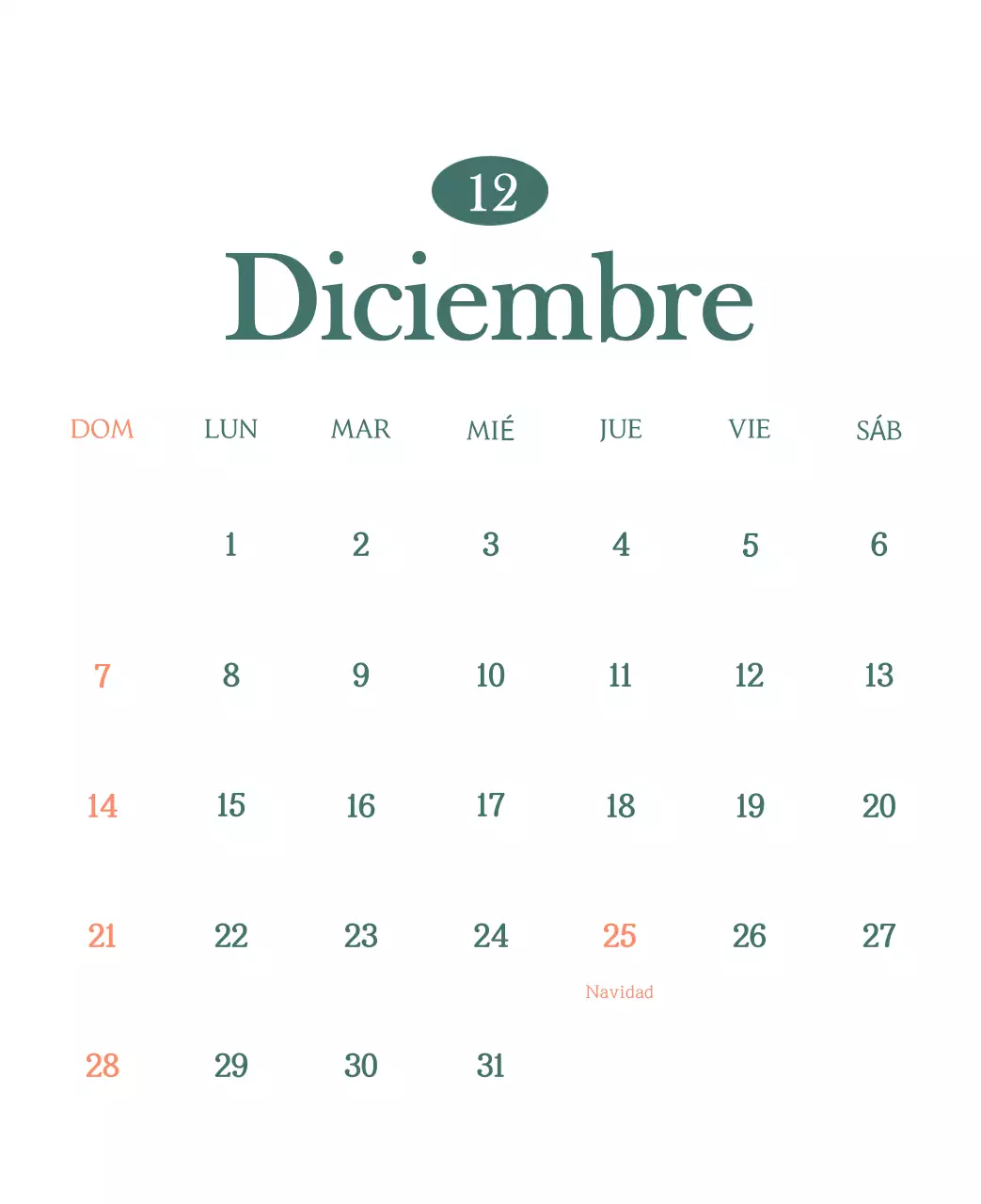 Un moderno calendario de cafeterías con recomendaciones para la bebida del mes