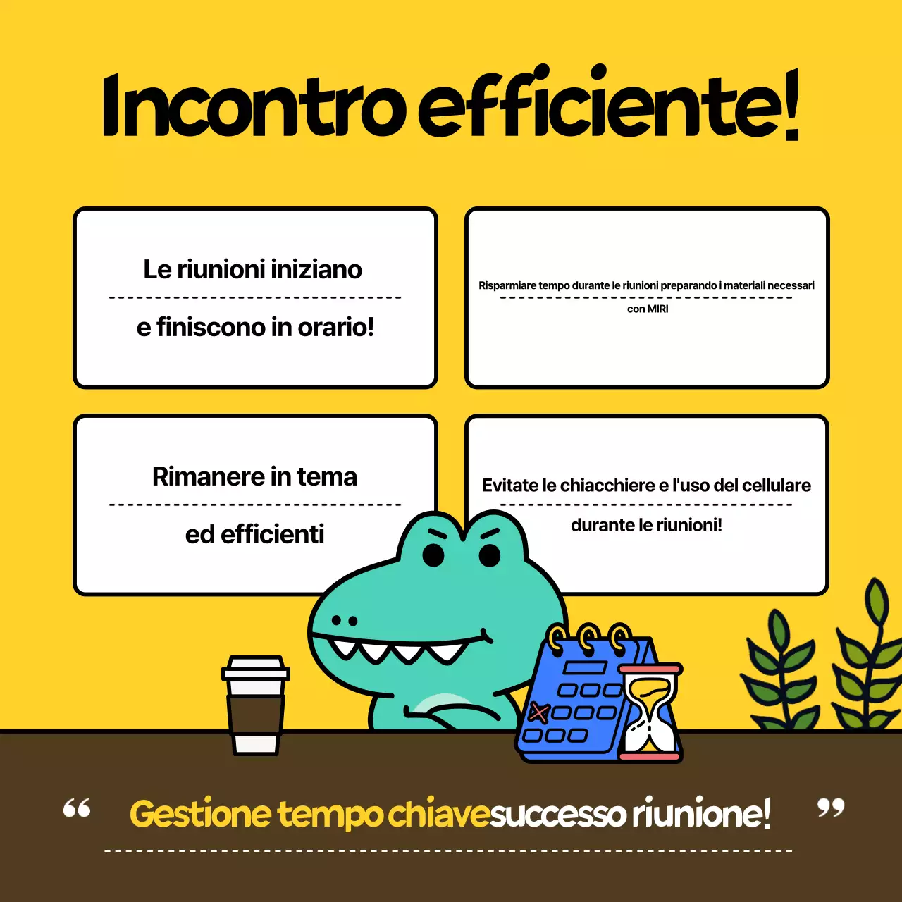 La newsletter della riunione aziendale gialla e carina