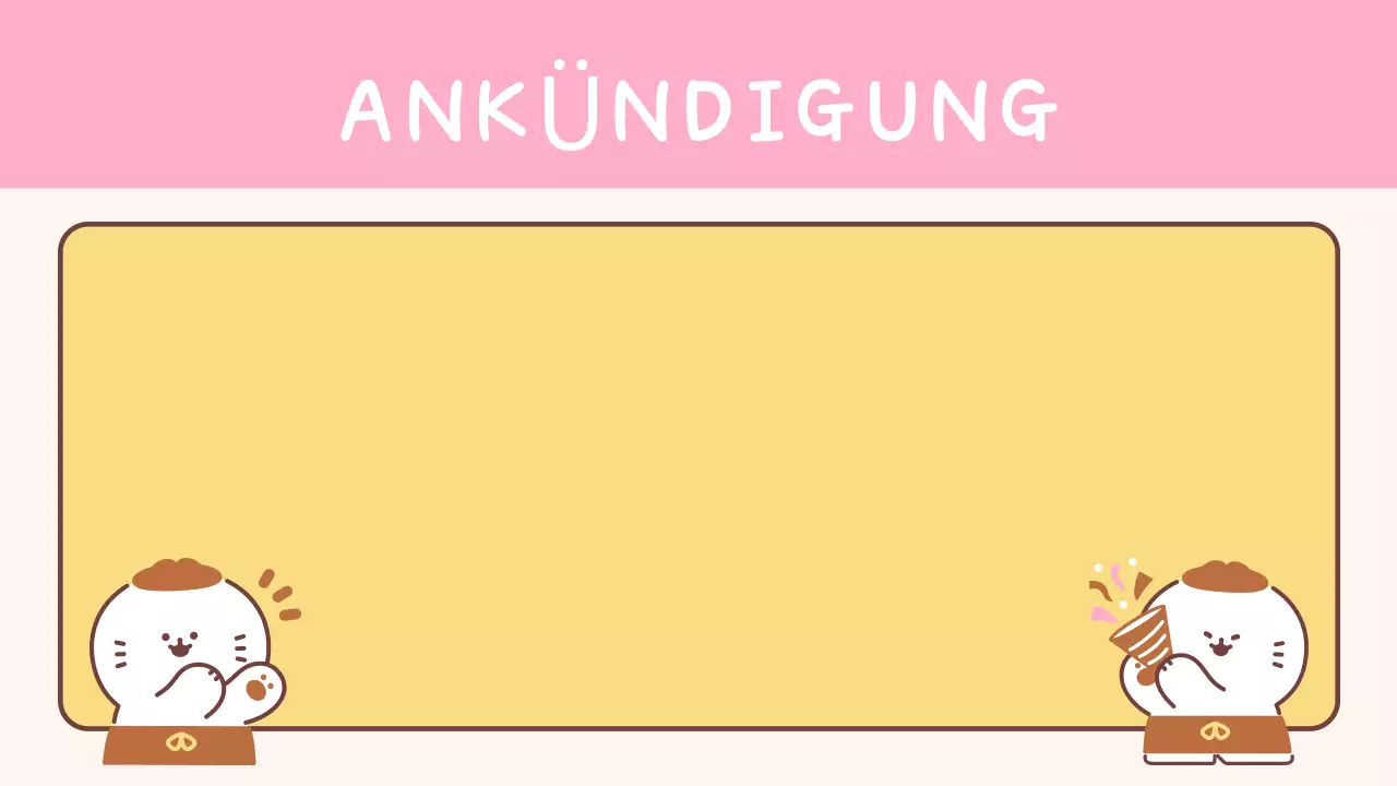 Einfache gelbe Klassenagenda für die Schule