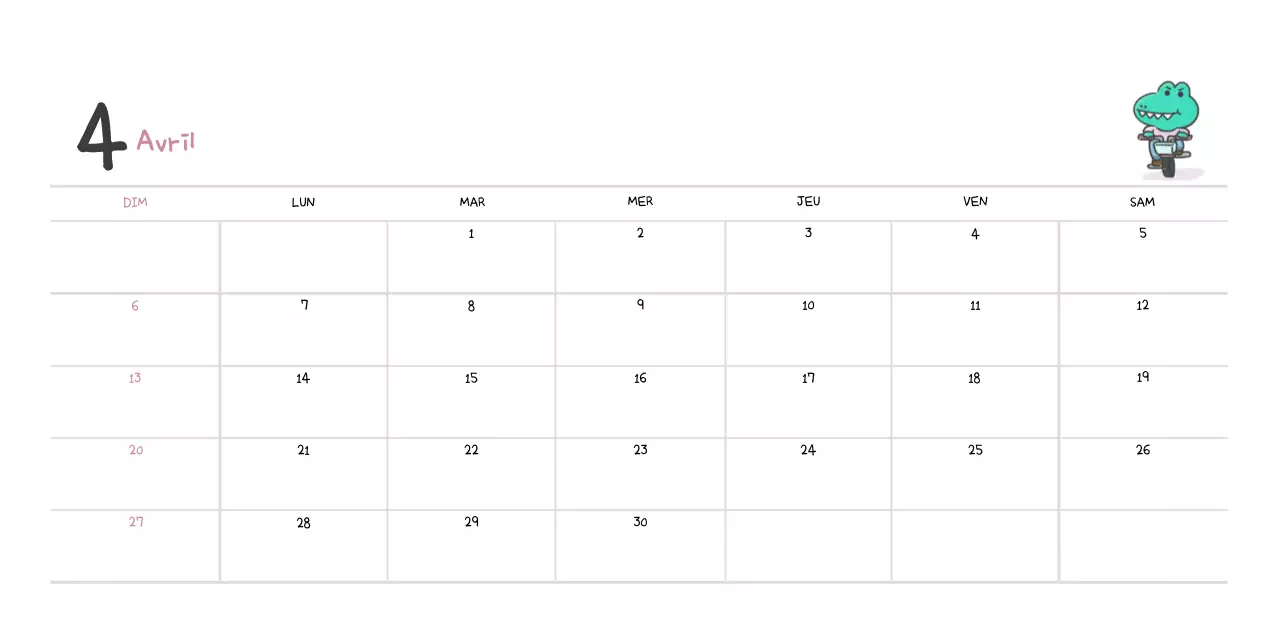 Un calendrier avec un concept d'illustration Ago mignon
