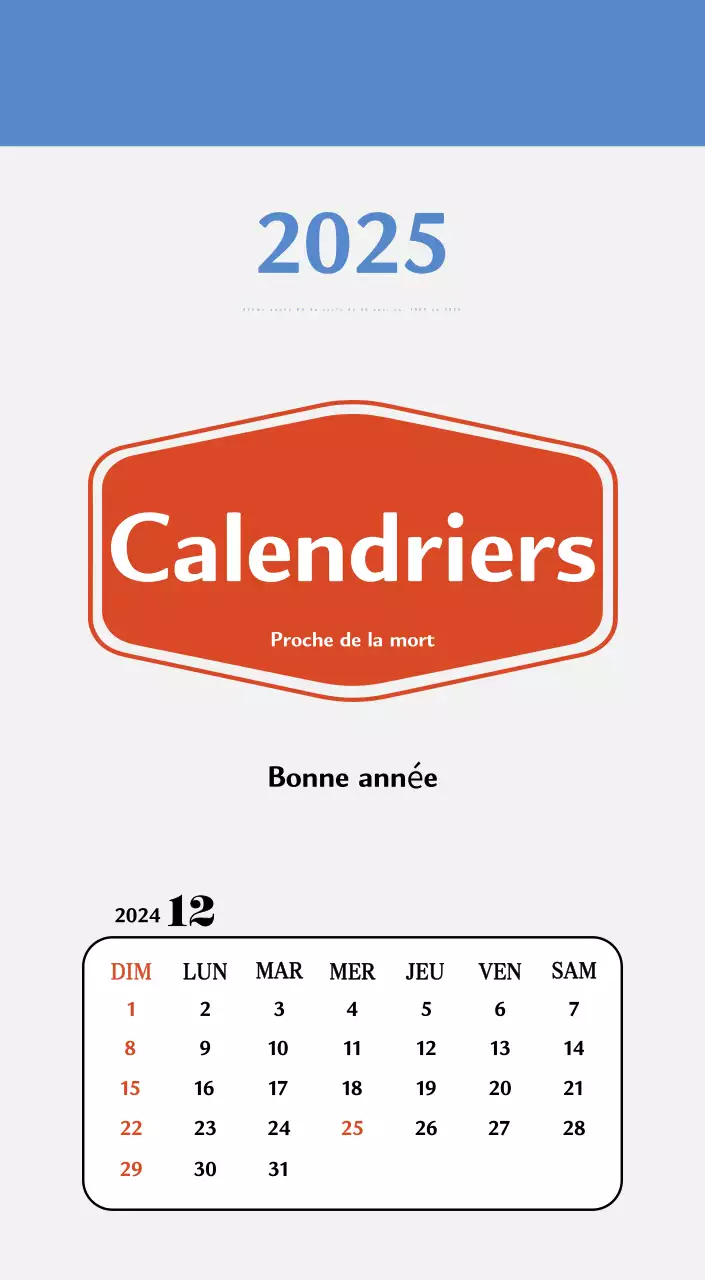 Calendrier de mémoire rétro en rouge