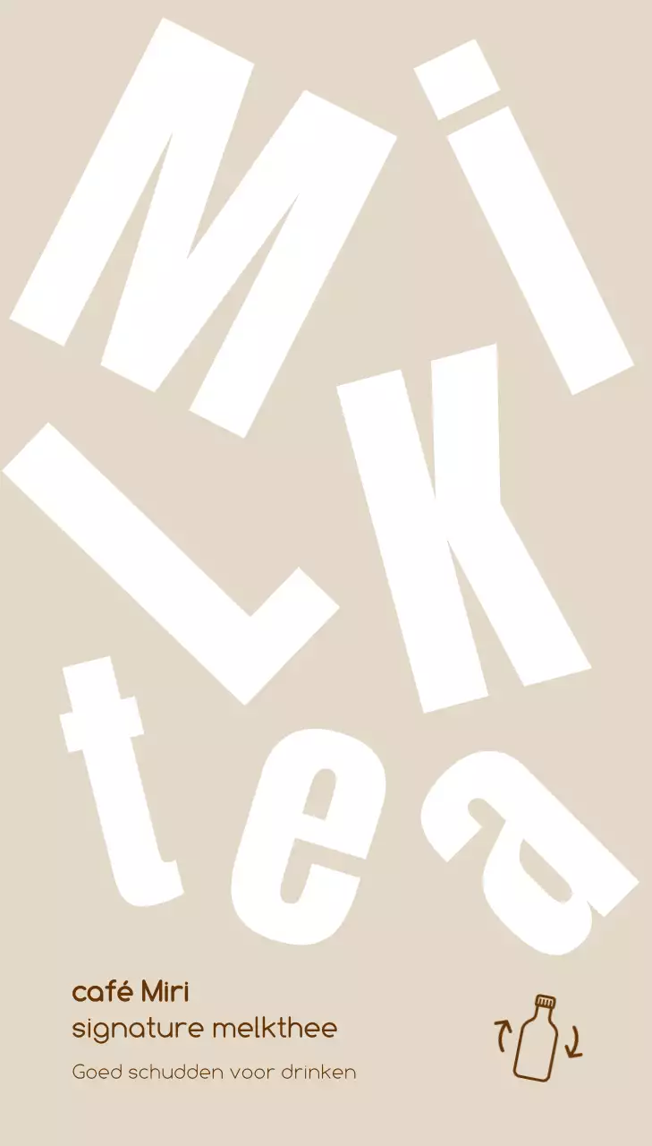 Eenvoudige drankhangtag beige