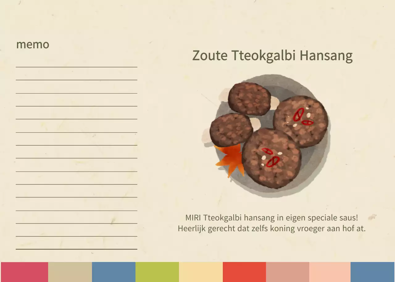 Beige Traditionele Eetkalender