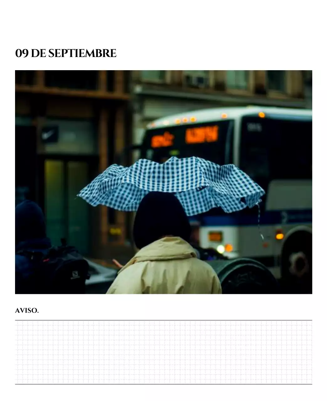 Calendario sencillo con concepto de fotografía de viaje emocional en blanco y negro