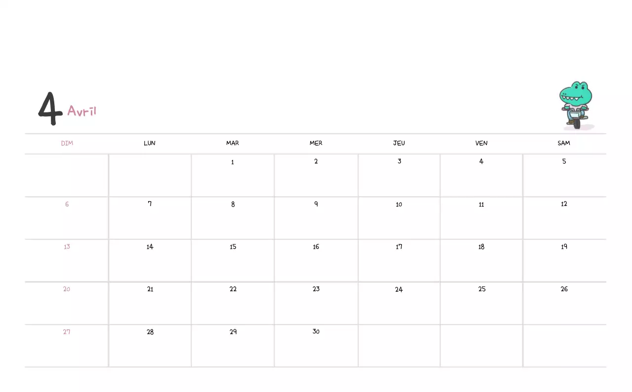 Un calendrier avec un concept d'illustration Ago mignon