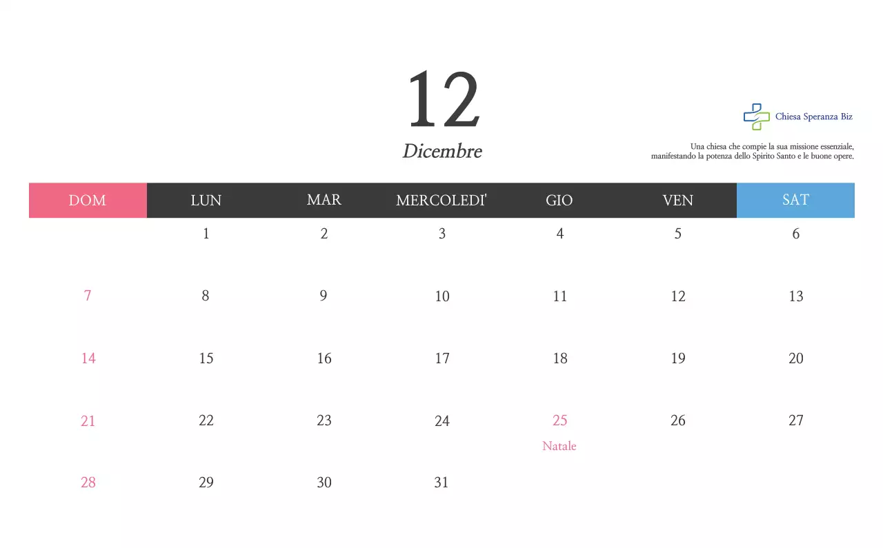 Promozione della chiesa biblica in calligrafia semplice