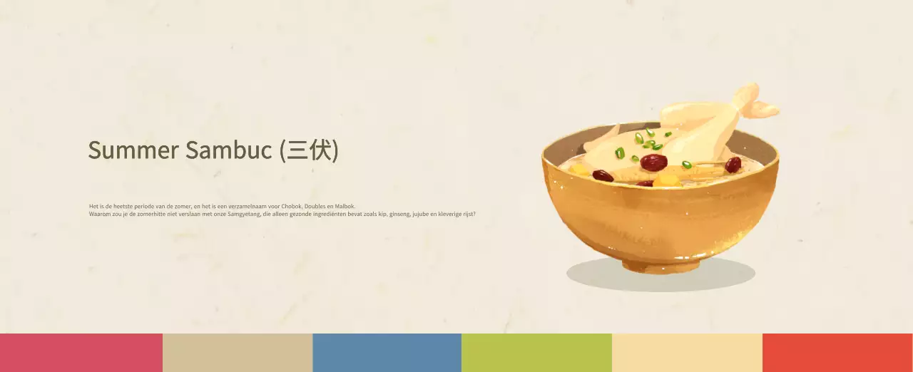 Beige Traditionele Eetkalender