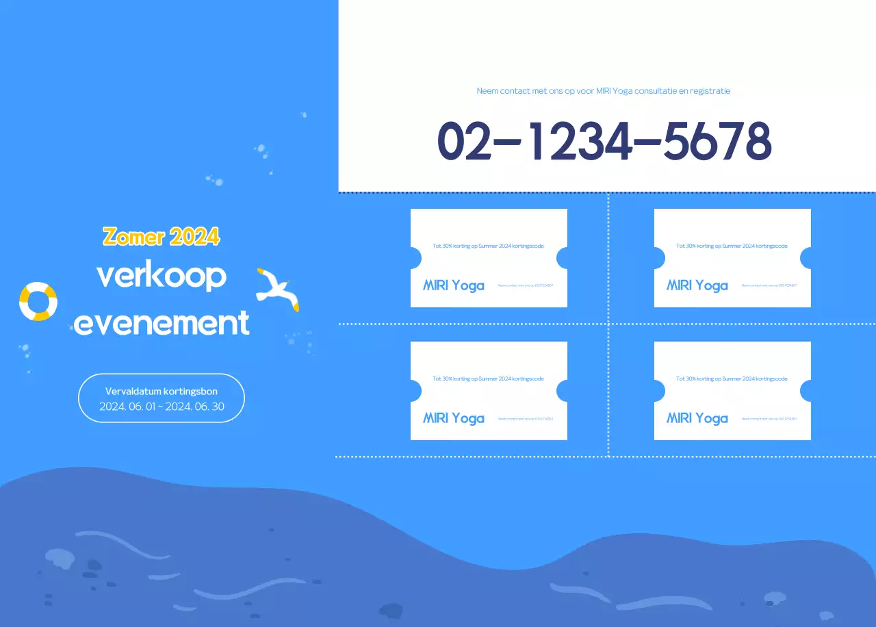 Oranje Minimalistische Yoga Promotiekalender