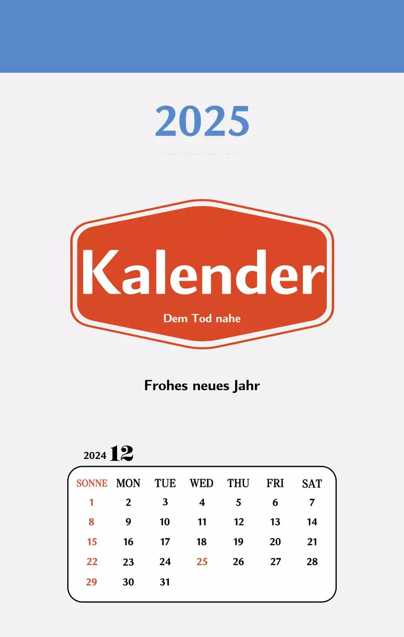 Retro-Konzept Erinnerungskalender in rot
