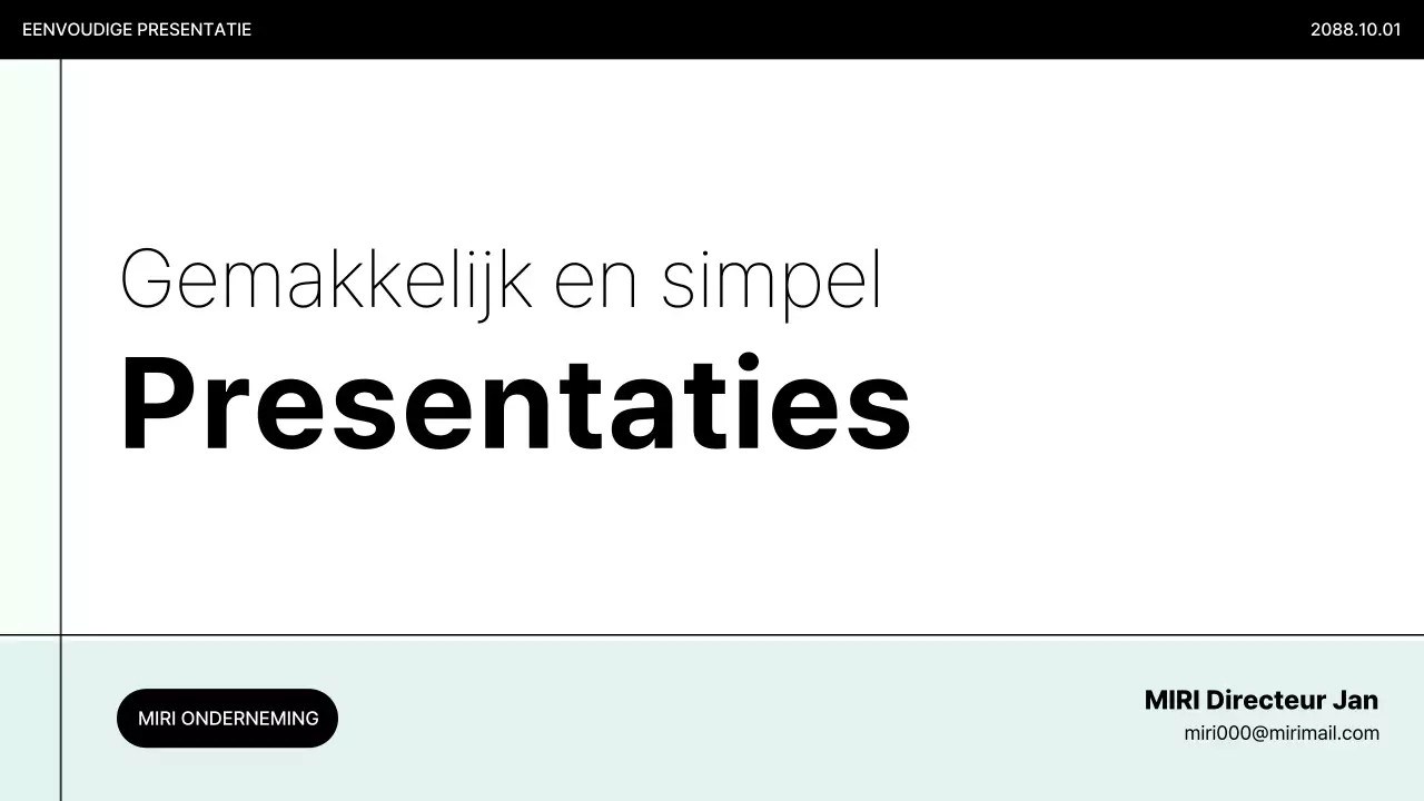 Mint Minimale Presentatie Uitgelegd