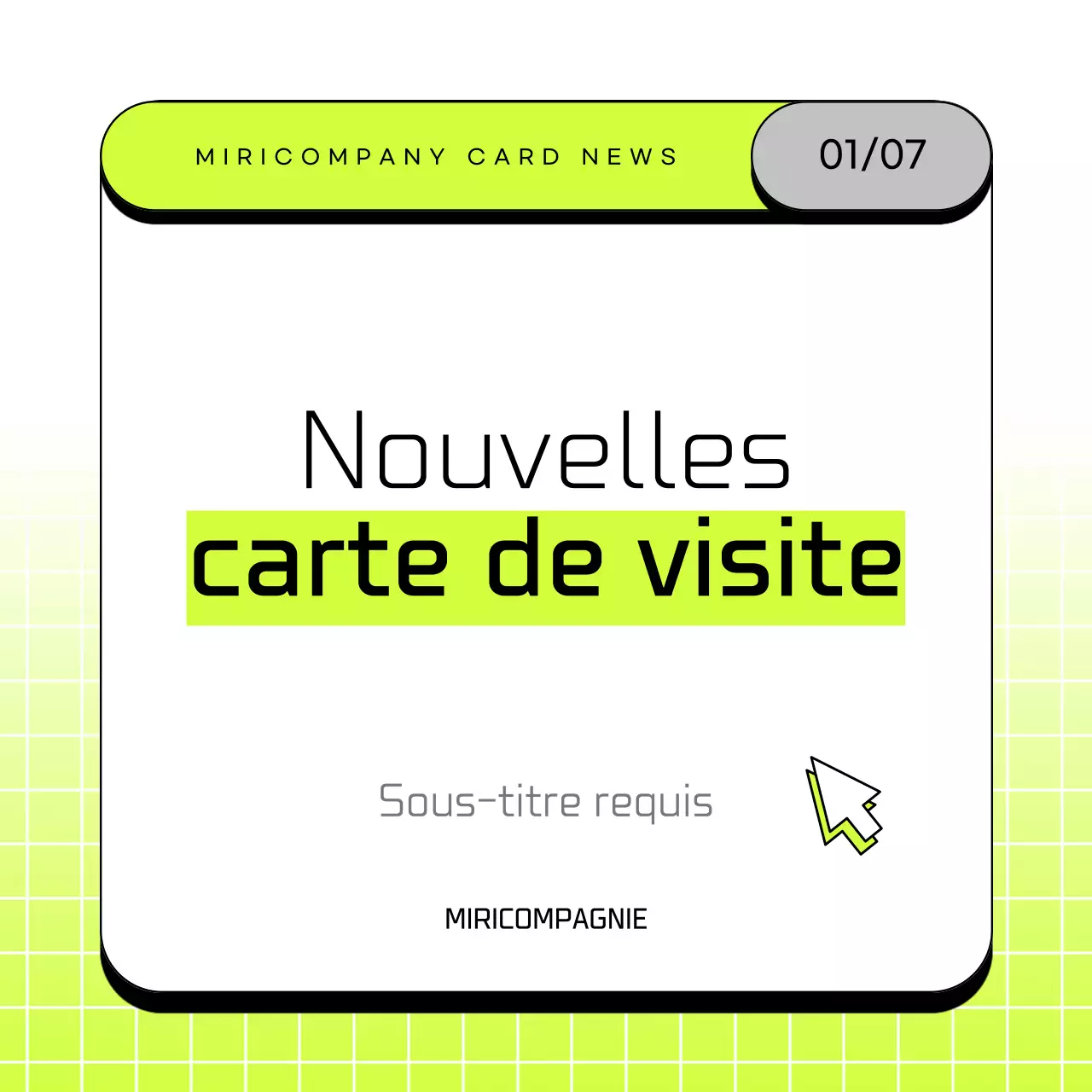Lettre de motivation simple en chartreuse et blanc